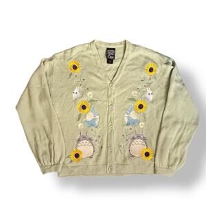 Studio Ghibli x Her Universe Cardigan Sweater Totoro Sunflower Embroidered Knit